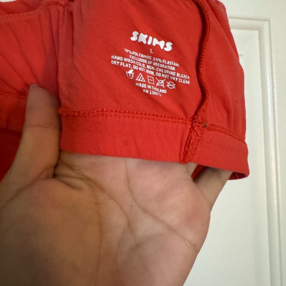 SKIMS Vibrant Red Jelly Sports Bra